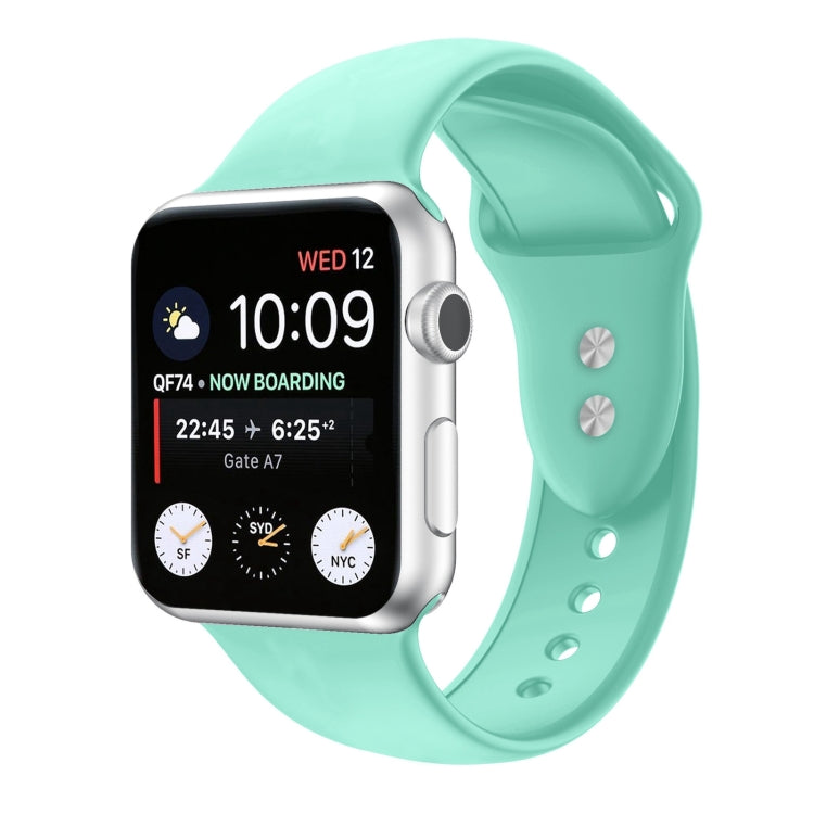 Double Nail Silicone Replacement Strap Watchband For Apple Watch Series, 7 41mm / 6 & SE & 5 & 4 40mm / 3 & 2 & 1 38mm, 7 45mm / 6 & SE & 5 & 4 44mm / 3 & 2 & 1 42mm
