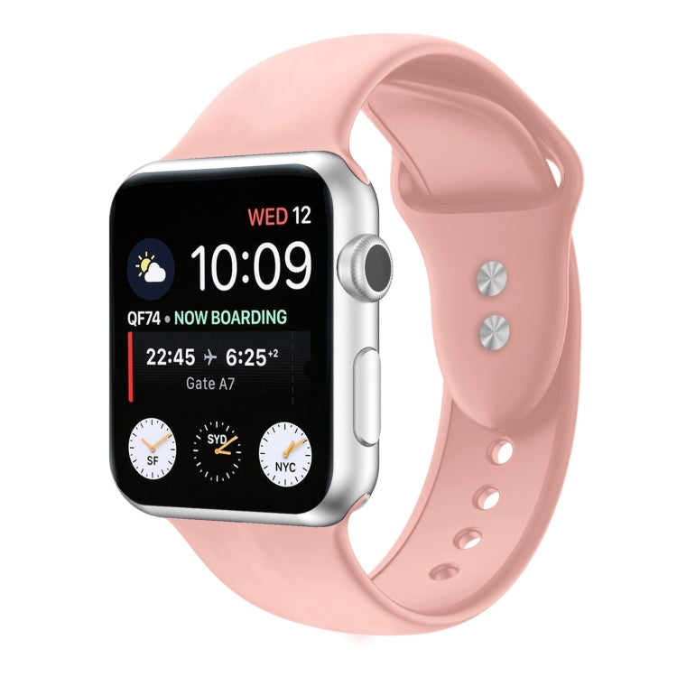 Double Nail Silicone Replacement Strap Watchband For Apple Watch Series, 7 41mm / 6 & SE & 5 & 4 40mm / 3 & 2 & 1 38mm, 7 45mm / 6 & SE & 5 & 4 44mm / 3 & 2 & 1 42mm