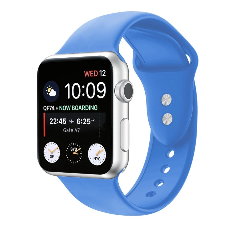 Double Nail Silicone Replacement Strap Watchband For Apple Watch Series, 7 41mm / 6 & SE & 5 & 4 40mm / 3 & 2 & 1 38mm, 7 45mm / 6 & SE & 5 & 4 44mm / 3 & 2 & 1 42mm