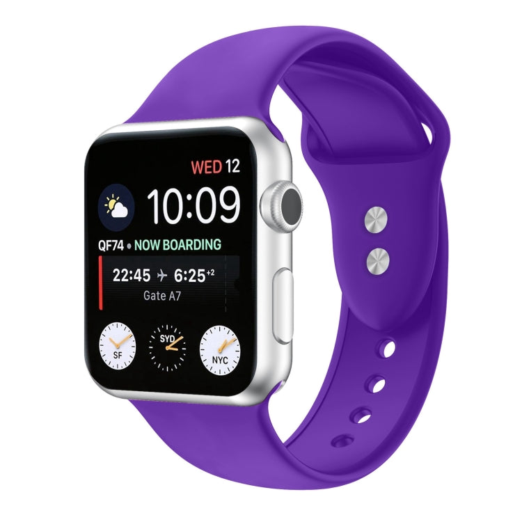 Double Nail Silicone Replacement Strap Watchband For Apple Watch Series, 7 41mm / 6 & SE & 5 & 4 40mm / 3 & 2 & 1 38mm, 7 45mm / 6 & SE & 5 & 4 44mm / 3 & 2 & 1 42mm
