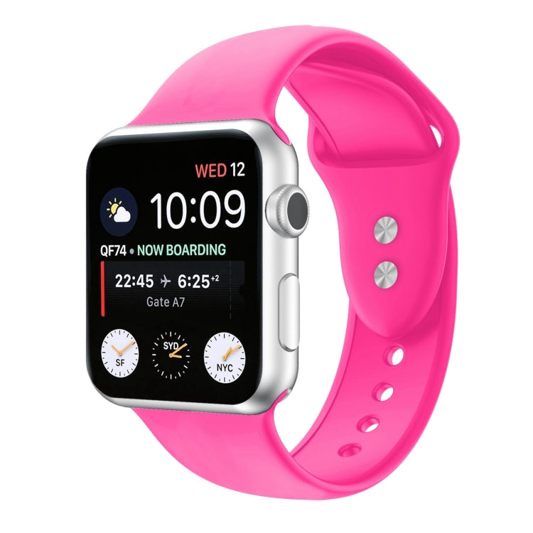 Double Nail Silicone Replacement Strap Watchband For Apple Watch Series, 7 41mm / 6 & SE & 5 & 4 40mm / 3 & 2 & 1 38mm, 7 45mm / 6 & SE & 5 & 4 44mm / 3 & 2 & 1 42mm
