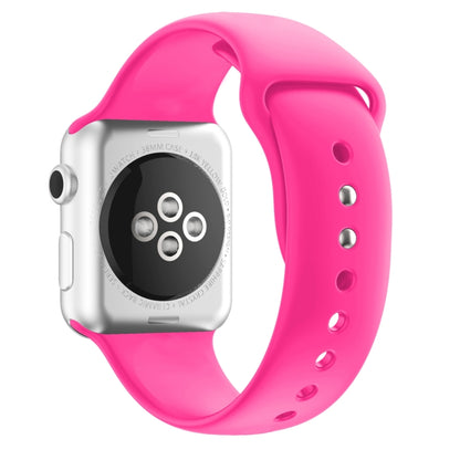 Double Nail Silicone Replacement Strap Watchband For Apple Watch Series, 7 41mm / 6 & SE & 5 & 4 40mm / 3 & 2 & 1 38mm, 7 45mm / 6 & SE & 5 & 4 44mm / 3 & 2 & 1 42mm