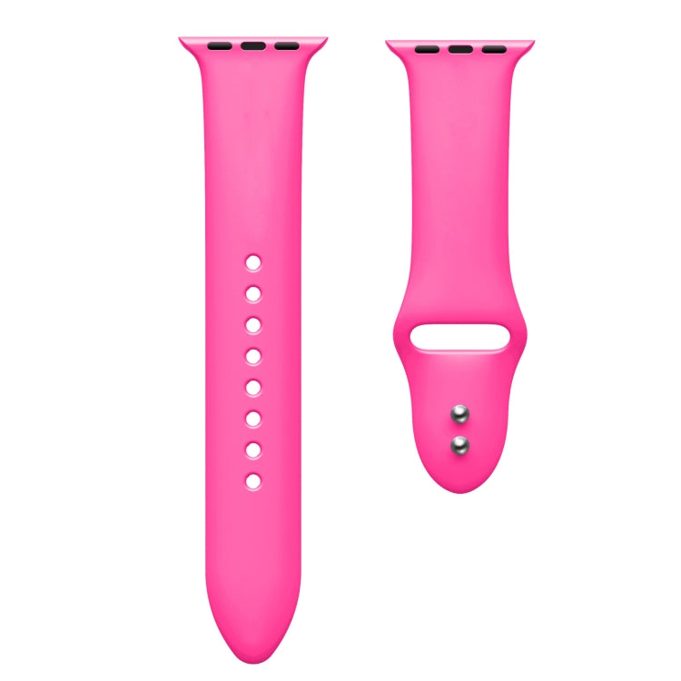 Double Nail Silicone Replacement Strap Watchband For Apple Watch Series, 7 41mm / 6 & SE & 5 & 4 40mm / 3 & 2 & 1 38mm, 7 45mm / 6 & SE & 5 & 4 44mm / 3 & 2 & 1 42mm