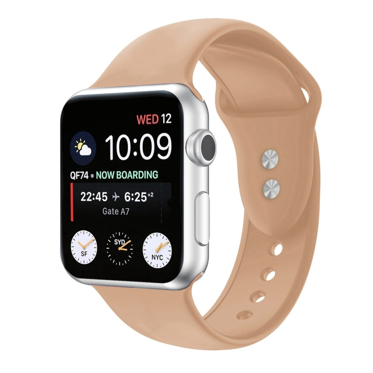 Double Nail Silicone Replacement Strap Watchband For Apple Watch Series, 7 41mm / 6 & SE & 5 & 4 40mm / 3 & 2 & 1 38mm, 7 45mm / 6 & SE & 5 & 4 44mm / 3 & 2 & 1 42mm