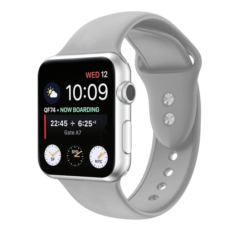 Double Nail Silicone Replacement Strap Watchband For Apple Watch Series, 7 41mm / 6 & SE & 5 & 4 40mm / 3 & 2 & 1 38mm, 7 45mm / 6 & SE & 5 & 4 44mm / 3 & 2 & 1 42mm