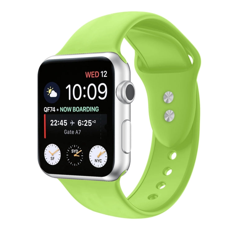 Double Nail Silicone Replacement Strap Watchband For Apple Watch Series, 7 41mm / 6 & SE & 5 & 4 40mm / 3 & 2 & 1 38mm, 7 45mm / 6 & SE & 5 & 4 44mm / 3 & 2 & 1 42mm