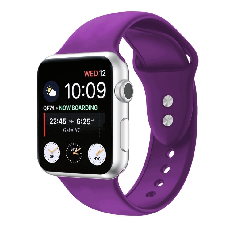 Double Nail Silicone Replacement Strap Watchband For Apple Watch Series, 7 41mm / 6 & SE & 5 & 4 40mm / 3 & 2 & 1 38mm, 7 45mm / 6 & SE & 5 & 4 44mm / 3 & 2 & 1 42mm