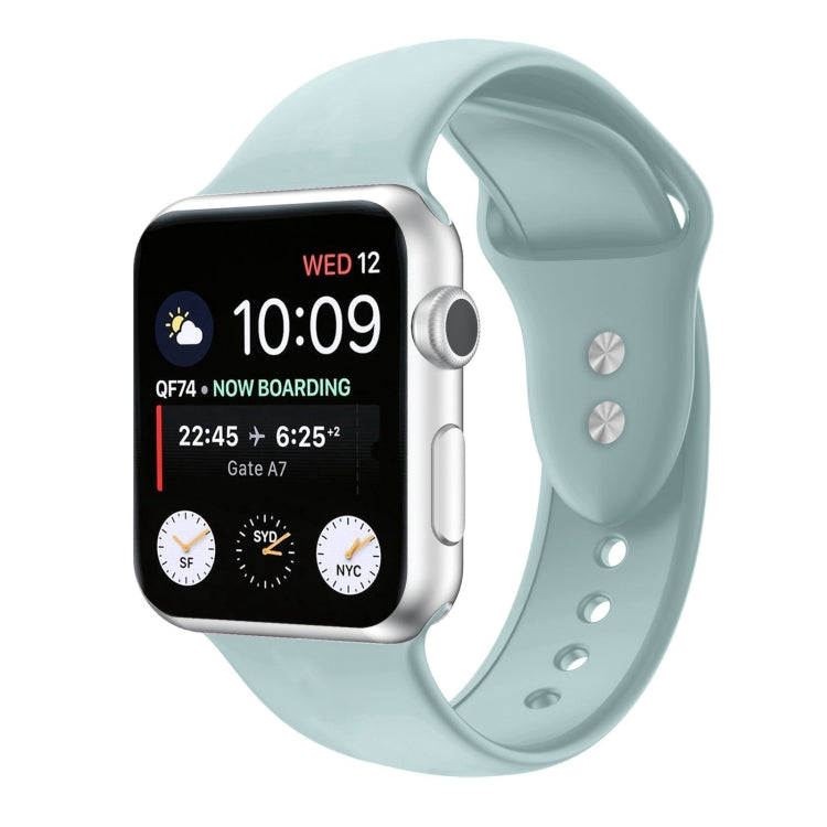 Double Nail Silicone Replacement Strap Watchband For Apple Watch Series, 7 41mm / 6 & SE & 5 & 4 40mm / 3 & 2 & 1 38mm, 7 45mm / 6 & SE & 5 & 4 44mm / 3 & 2 & 1 42mm