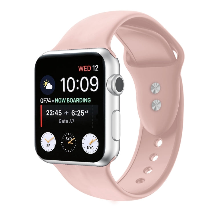 Double Nail Silicone Replacement Strap Watchband For Apple Watch Series, 7 41mm / 6 & SE & 5 & 4 40mm / 3 & 2 & 1 38mm, 7 45mm / 6 & SE & 5 & 4 44mm / 3 & 2 & 1 42mm