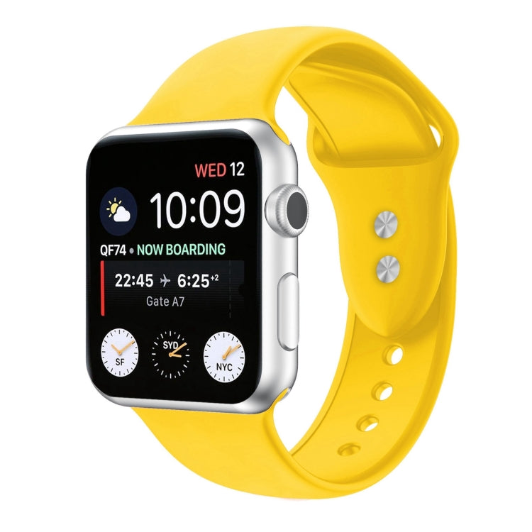 Double Nail Silicone Replacement Strap Watchband For Apple Watch Series, 7 41mm / 6 & SE & 5 & 4 40mm / 3 & 2 & 1 38mm, 7 45mm / 6 & SE & 5 & 4 44mm / 3 & 2 & 1 42mm