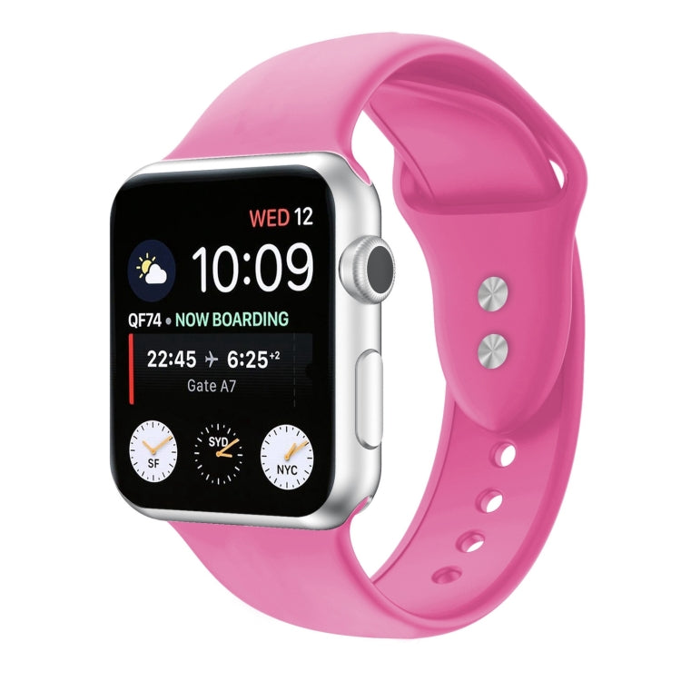Double Nail Silicone Replacement Strap Watchband For Apple Watch Series, 7 41mm / 6 & SE & 5 & 4 40mm / 3 & 2 & 1 38mm, 7 45mm / 6 & SE & 5 & 4 44mm / 3 & 2 & 1 42mm