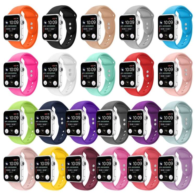 Double Nail Silicone Replacement Strap Watchband For Apple Watch Series, 7 41mm / 6 & SE & 5 & 4 40mm / 3 & 2 & 1 38mm, 7 45mm / 6 & SE & 5 & 4 44mm / 3 & 2 & 1 42mm