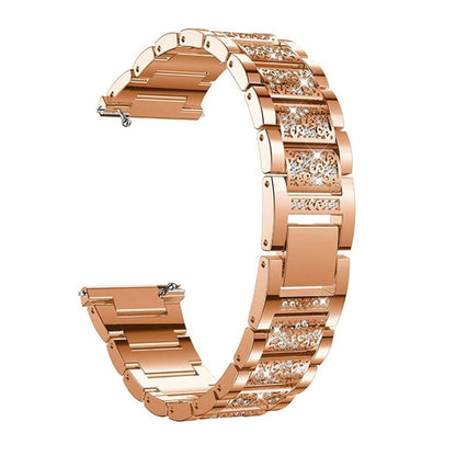 Three-beads Diamond Steel Replacement Strap Watchband, For Samsung Galaxy Watch Active2