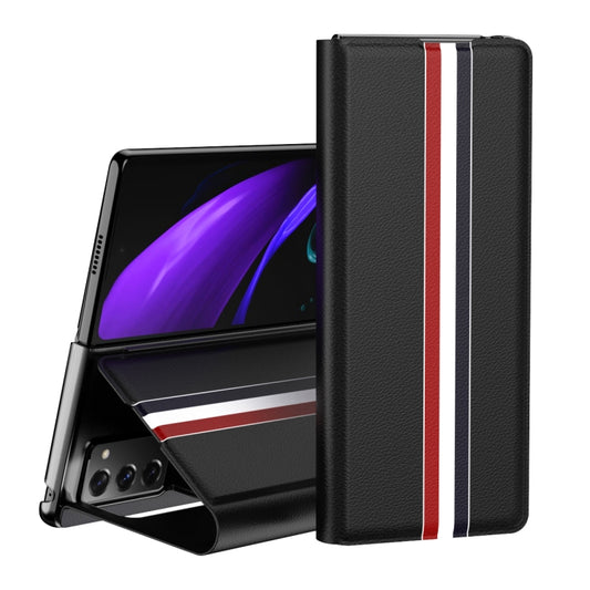 Lychee Texture PU Card Slot Leather Case with Holder, For Samsung Galaxy Z Fold3 5G