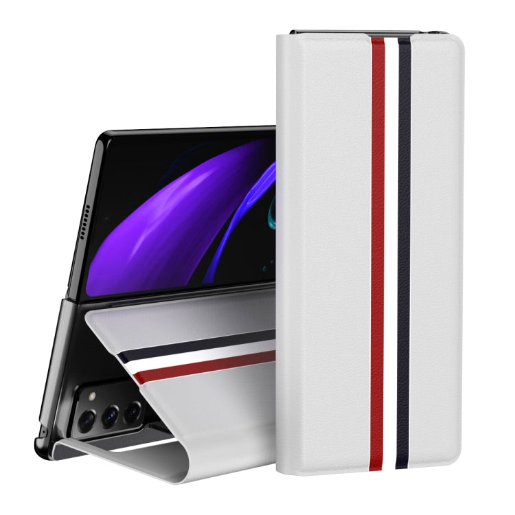 Lychee Texture PU Card Slot Leather Case with Holder, For Samsung Galaxy Z Fold2 5G, For Samsung Galaxy Z Fold3 5G