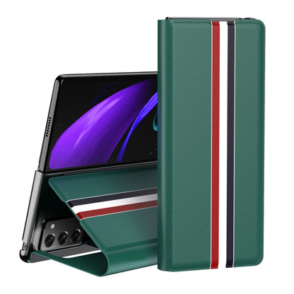 Lychee Texture PU Card Slot Leather Case with Holder, For Samsung Galaxy Z Fold2 5G, For Samsung Galaxy Z Fold3 5G