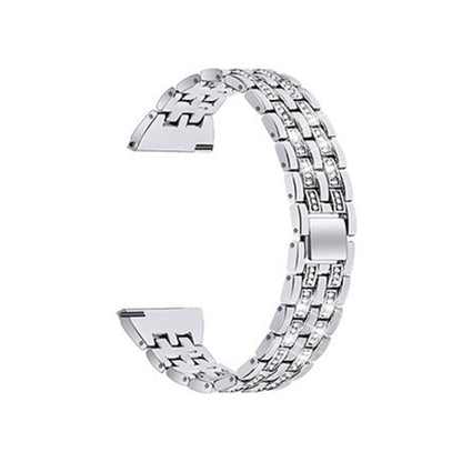 For Samsung Smart Watch Double Rows Diamond Steel Replacement Strap Watchband, 22mm
