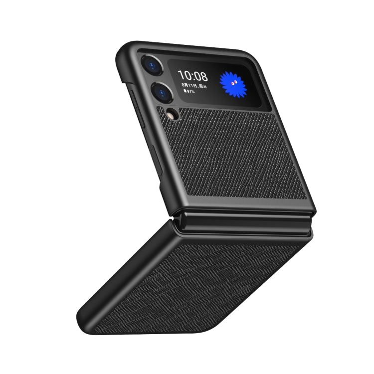 Cross Texture All Inclusive Shockproof Protective Case, For Samsung Galaxy Z Flip3 5G