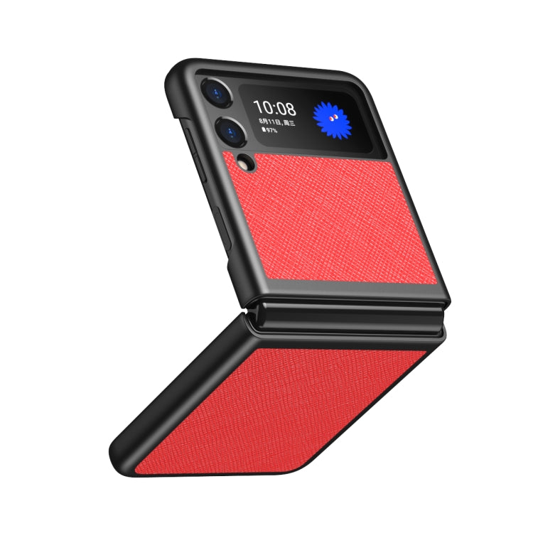 Cross Texture All Inclusive Shockproof Protective Case, For Samsung Galaxy Z Flip3 5G