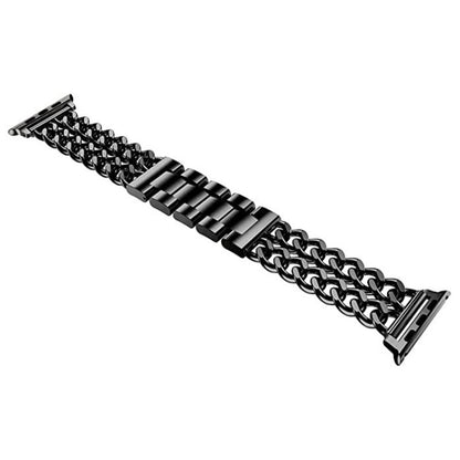 Metal Cowboy Replacement Strap Watchband For Apple Watch Series, 7 41mm / 6 & SE & 5 & 4 40mm / 3 & 2 & 1 38mm, 7 45mm / 6 & SE & 5 & 4 44mm / 3 & 2 & 1 42mm