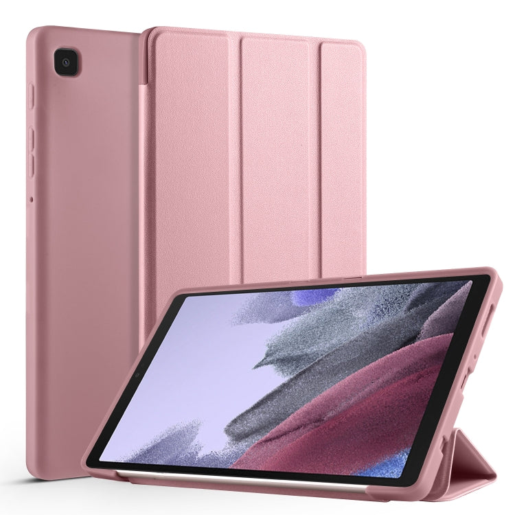 3-folding Horizontal Flip Honeycomb TPU Shockproof + PU Leather Case with Holder, For Samsung Galaxy Tab A7 Lite T225