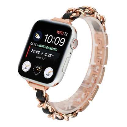 Single Row Metal Replacement Strap Watchband For Apple Watch Series, 7 41mm / 6 & SE & 5 & 4 40mm / 3 & 2 & 1 38mm, 7 45mm / 6 & SE & 5 & 4 44mm / 3 & 2 & 1 42mm