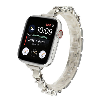 Single Row Metal Replacement Strap Watchband For Apple Watch Series, 7 41mm / 6 & SE & 5 & 4 40mm / 3 & 2 & 1 38mm, 7 45mm / 6 & SE & 5 & 4 44mm / 3 & 2 & 1 42mm