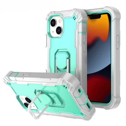 PC + Rubber 3-layers Shockproof Protective Case with Rotating Holder, For iPhone 13 mini, For iPhone 13, For iPhone 13 Pro, For iPhone 13 Pro Max