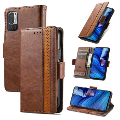 CaseNeo Business Splicing Dual Magnetic Buckle Horizontal Flip PU Leather Case with Holder & Card Slots & Wallet, For Xiaomi Redmi Note 10, For Xiaomi Redmi Note 10 5G, For Xiaomi Redmi 10, For Xiaomi Redmi K40 Gaming, For Samsung Galaxy A52 5G        ...