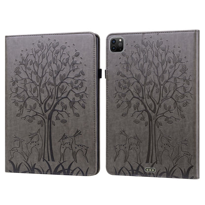 Tree & Deer Pattern Pressed Printing Horizontal Flip PU Leather Case with Holder & Card Slots & Sleep / Wake-up Function, For iPad Air 2020 / Pro 11 2020, For iPad Pro 10.5 2017 / 10.2 2019, For iPad 9.7 2018/2017/Air 2/Air, For iPad mini 5/4/3/2/1    ...