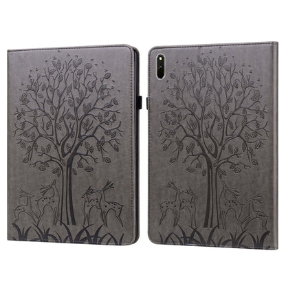 Tree & Deer Pattern Pressed Printing Horizontal Flip PU Leather Case with Holder & Card Slots, For Huawei MediaPad M5 lite, For Huawei MatePad Pro 10.8 2021, For Huawei MatePad 11 2021, For Huawei MediaPad T3 10, For Huawei MediaPad T5                 ...