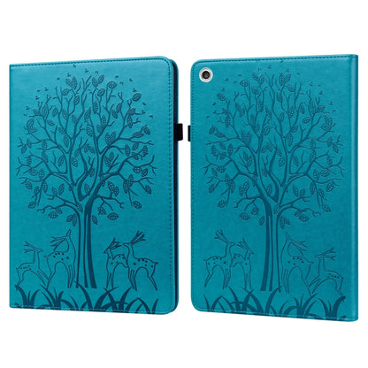 Tree & Deer Pattern Pressed Printing Horizontal Flip PU Leather Case with Holder & Card Slots, For Huawei MediaPad M5 lite, For Huawei MatePad Pro 10.8 2021, For Huawei MatePad 11 2021, For Huawei MediaPad T3 10, For Huawei MediaPad T5                 ...