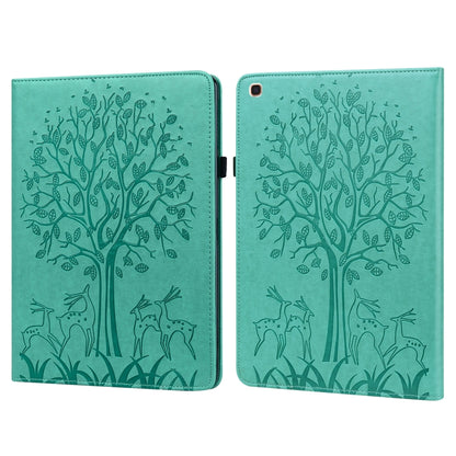 Tree & Deer Pattern Pressed Printing Horizontal Flip PU Leather Case with Holder & Card Slots, For Lenovo Tab M10 HD Gen 2, For Samsung Galaxy Tab A 10.1 2019, For Samsung Galaxy Tab A 10.1 2016, For Samsung Galaxy Tab S2 9.7                           ...