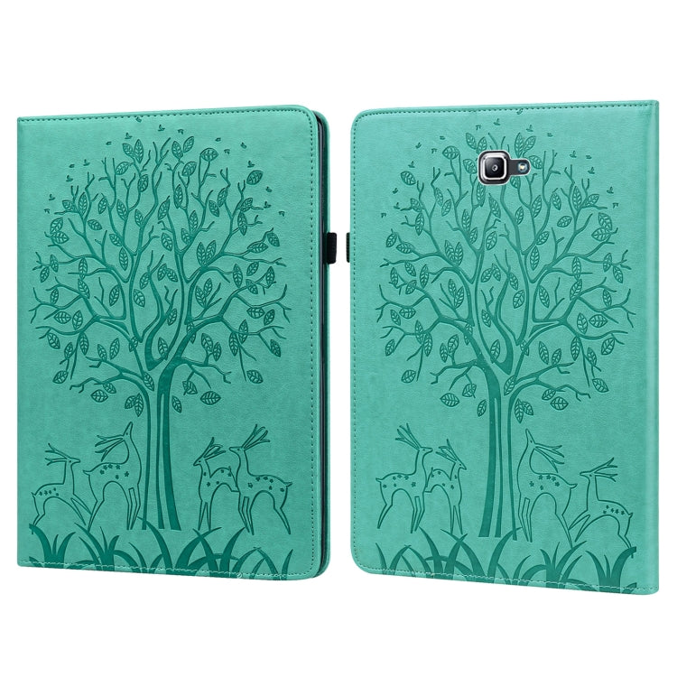 Tree & Deer Pattern Pressed Printing Horizontal Flip PU Leather Case with Holder & Card Slots, For Lenovo Tab M10 HD Gen 2, For Samsung Galaxy Tab A 10.1 2019, For Samsung Galaxy Tab A 10.1 2016, For Samsung Galaxy Tab S2 9.7                           ...