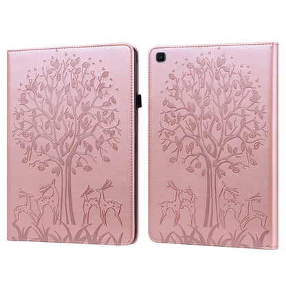 Tree & Deer Pattern Pressed Printing Horizontal Flip PU Leather Case with Holder & Card Slots, For Lenovo Tab M10 HD Gen 2, For Samsung Galaxy Tab A 10.1 2019, For Samsung Galaxy Tab A 10.1 2016, For Samsung Galaxy Tab S2 9.7                           ...