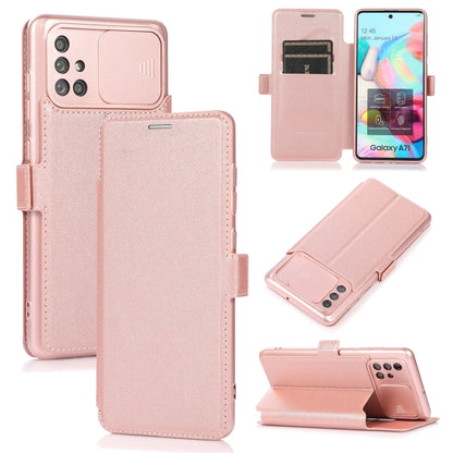 Push Window Double Buckle PU + Silicone Horizontal Flip Leather Case with Holder & Card Slot, For Samsung Galaxy A21s, For Samsung Galaxy A52 5G / 4G, For Samsung Galaxy A71, For Samsung Galaxy Note20, For Samsung Galaxy Note20 Ultra
