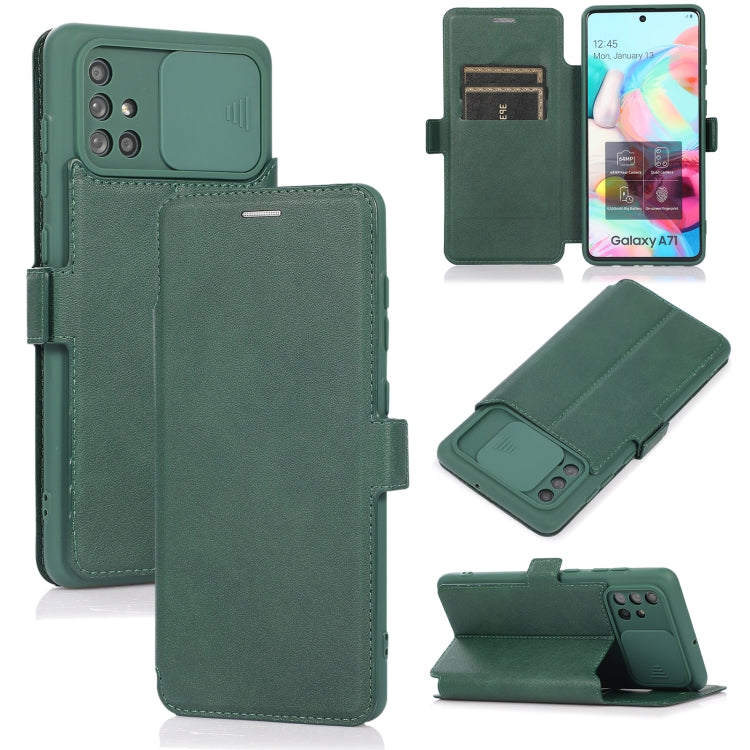 Push Window Double Buckle PU + Silicone Horizontal Flip Leather Case with Holder & Card Slot, For Samsung Galaxy A21s, For Samsung Galaxy A52 5G / 4G, For Samsung Galaxy A71, For Samsung Galaxy Note20, For Samsung Galaxy Note20 Ultra