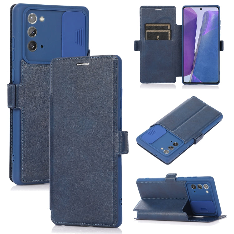 Push Window Double Buckle PU + Silicone Horizontal Flip Leather Case with Holder & Card Slot, For Samsung Galaxy A21s, For Samsung Galaxy A52 5G / 4G, For Samsung Galaxy A71, For Samsung Galaxy Note20, For Samsung Galaxy Note20 Ultra