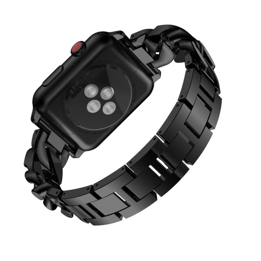 Single Row Denim Diamond Alloy Watchband, For Apple Watch Series 8&7 41mm / SE 2&6&SE&5&4 40mm / 3&2&1 38mm, For Apple Watch Series 8&7 45mm / SE 2&6&SE&5&4 44mm / 3&2&1 42mm