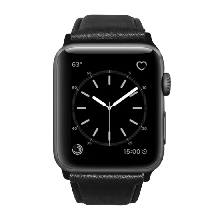 Oil Wax Genuine Leather Strap Watchband, For Apple Watch Series 8&7 41mm / SE 2&6&SE&5&4 40mm / 3&2&1 38mm, For Apple Watch Series 7 41mm / 6 & SE & 5 & 4 40mm / 3 & 2 & 1 38mm                                                                            ...