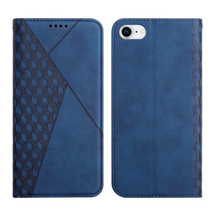 Diamond Pattern Splicing Skin Feel Magnetic Horizontal Flip Leather Case with Card Slots & Holder & Wallet, For iPhone SE 2022 / SE 2020 / 7 / 8 / 6, For iPhone 7 Plus / 8 Plus