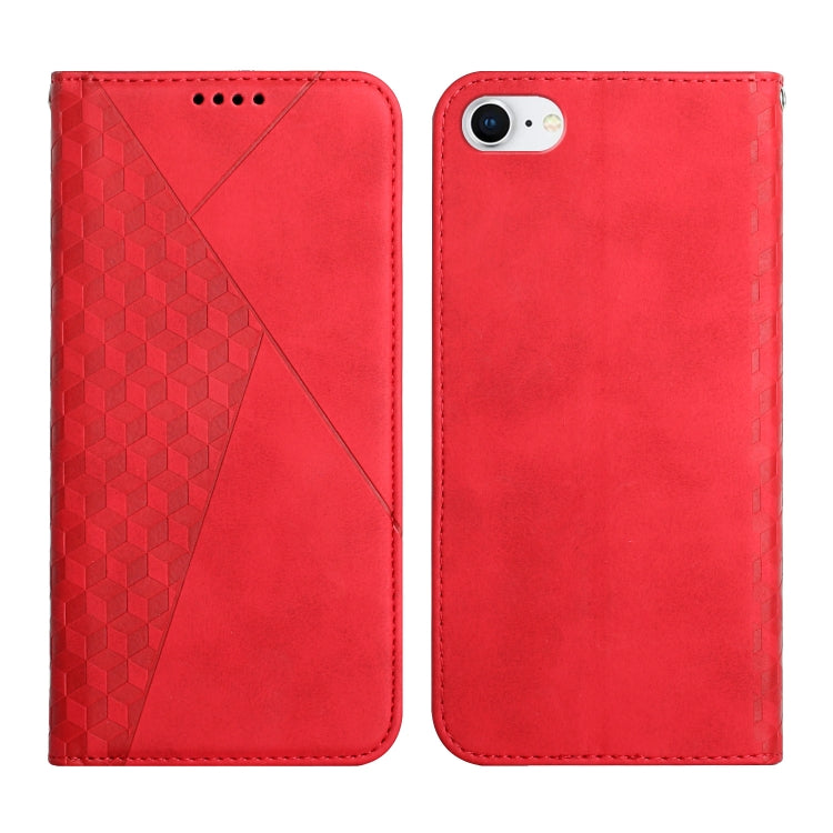 Diamond Pattern Splicing Skin Feel Magnetic Horizontal Flip Leather Case with Card Slots & Holder & Wallet, For iPhone SE 2022 / SE 2020 / 7 / 8 / 6, For iPhone 7 Plus / 8 Plus