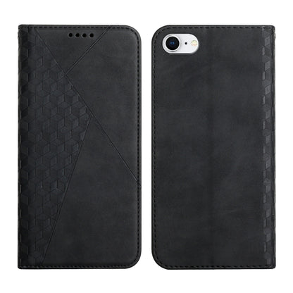 Diamond Pattern Splicing Skin Feel Magnetic Horizontal Flip Leather Case with Card Slots & Holder & Wallet, For iPhone SE 2022 / SE 2020 / 7 / 8 / 6, For iPhone 7 Plus / 8 Plus