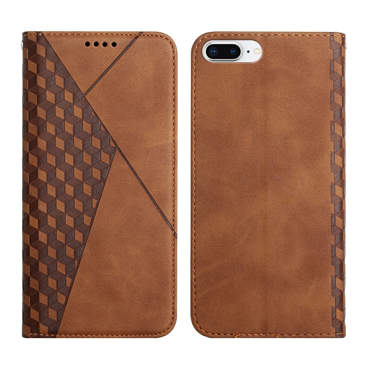 Diamond Pattern Splicing Skin Feel Magnetic Horizontal Flip Leather Case with Card Slots & Holder & Wallet, For iPhone SE 2022 / SE 2020 / 7 / 8 / 6, For iPhone 7 Plus / 8 Plus