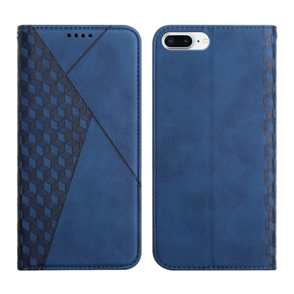 Diamond Pattern Splicing Skin Feel Magnetic Horizontal Flip Leather Case with Card Slots & Holder & Wallet, For iPhone SE 2022 / SE 2020 / 7 / 8 / 6, For iPhone 7 Plus / 8 Plus