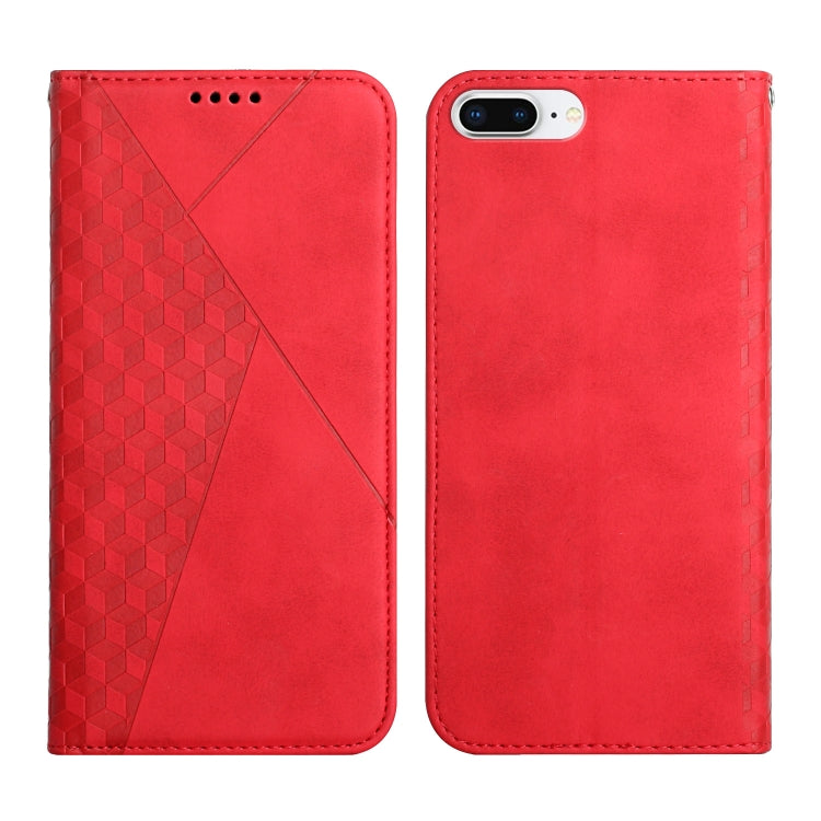 Diamond Pattern Splicing Skin Feel Magnetic Horizontal Flip Leather Case with Card Slots & Holder & Wallet, For iPhone SE 2022 / SE 2020 / 7 / 8 / 6, For iPhone 7 Plus / 8 Plus