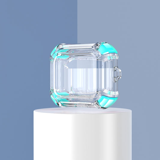 Anti-drop Transparent PC Two-color Earphone Protective Case with Hanging Loop for AirPods 3