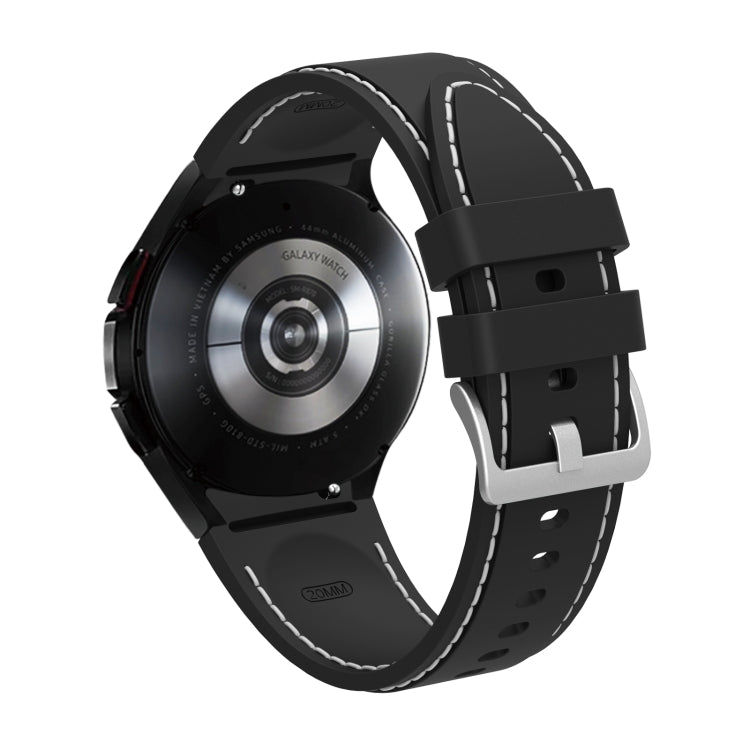 Silicone Stitching Replacement Strap Watchband, For Samsung Galaxy Watch4 / Watch4 Classic
