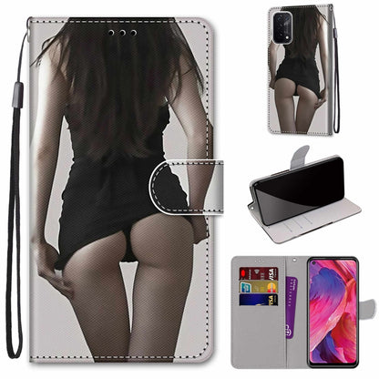 Coloured Drawing Cross Texture Horizontal Flip PU Leather Case with Holder & Card Slots & Wallet & Lanyard, For OPPO A93 5G / A93s 5G / A54 5G / A74 5G, For OPPO A54 4G / A16 4G / A53s 5G / A55 5G