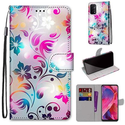 Coloured Drawing Cross Texture Horizontal Flip PU Leather Case with Holder & Card Slots & Wallet & Lanyard, For OPPO A93 5G / A93s 5G / A54 5G / A74 5G, For OPPO A54 4G / A16 4G / A53s 5G / A55 5G